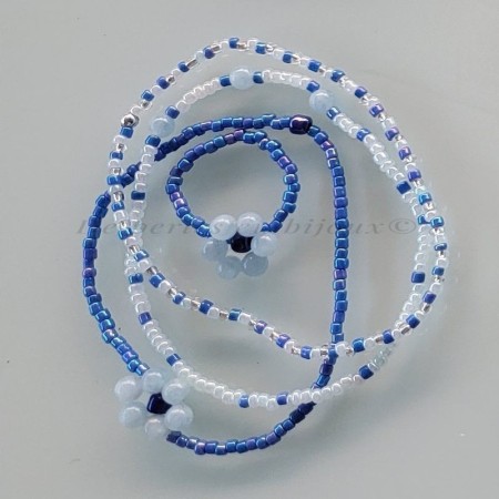 Trio – 3 Bracelets & 1 Bague en Aigue-Marine | Bijoux artisanaux lumineux et raffinés, faits main dans le Cotentin.