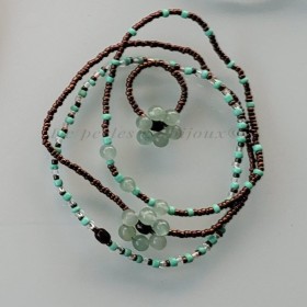 Lot de 3 Bracelets & 1 Bague en Aventurine | Bijoux artisanaux élégants aux pierres naturelles, faits main dans le Cotentin.