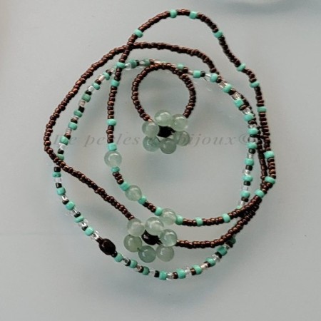 Lot de 3 Bracelets & 1 Bague en Aventurine | Bijoux artisanaux élégants aux pierres naturelles, faits main dans le Cotentin.