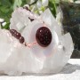 Rosy – Bracelet Vintage en Quartz Rose & Grenat | Bijou Unique & Fait Main