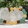 Ava – Bracelet Aventurine, Jade Jaune & Bois de Wengé | Bijou Naturel & Équilibrant