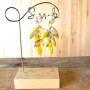 Epidora – Pendants d'oreilles jaune marbré sur clous | Bijoux artisanaux uniques