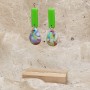 Boucles d’oreilles Pastélia pendants gouttes & rectangles – Bijou artisanal pastel unique