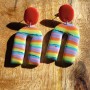 Boucles d’oreilles Arcadia arc-en-ciel – Bijou artisanal multicolore unique