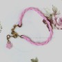 Rozen, bracelet tressé rose