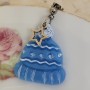 Bonny – Boucles d’oreilles bonnet bleu argenté