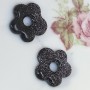 Pampilles Daphnée noires pailletées – élégance brillante et artisanat français signés De Perles en Bijoux ✨