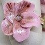 Bague Roseane dorée avec fleur rose - De Perles en Bijoux
