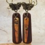 Boucles d’oreilles Bruna – Teintes d’automne et papillon bronze
