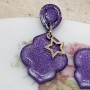 Boucles Arabesque violettes pailletées – Modèle unique