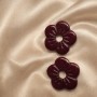 Pampilles Fleur Bordeaux Ludivine | De Perles en Bijoux