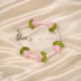 Bracelet tulipes en perles de verre fait main